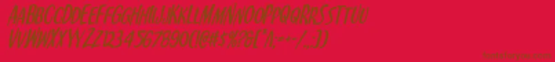 Kennebunkportital Font – Brown Fonts on Red Background