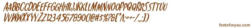 Kennebunkportital-Schriftart – Braune Schriften auf weißem Hintergrund