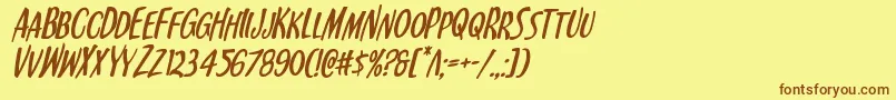 Kennebunkportital Font – Brown Fonts on Yellow Background