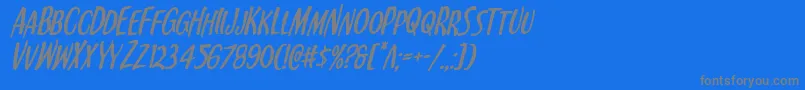 Kennebunkportital Font – Gray Fonts on Blue Background