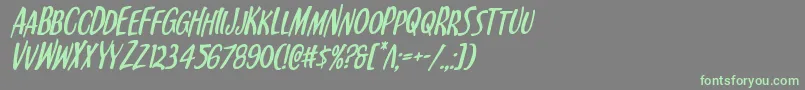 Kennebunkportital Font – Green Fonts on Gray Background