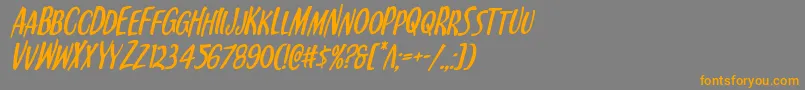 Kennebunkportital Font – Orange Fonts on Gray Background