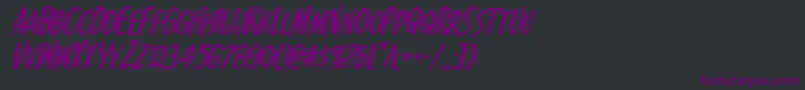 Kennebunkportital Font – Purple Fonts on Black Background
