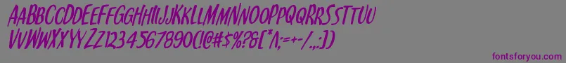 Kennebunkportital Font – Purple Fonts on Gray Background