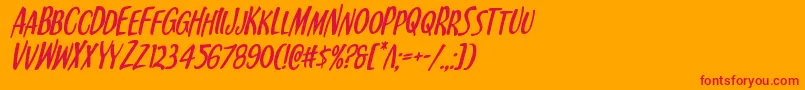 Kennebunkportital Font – Red Fonts on Orange Background