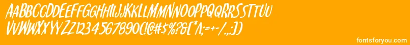 Kennebunkportital Font – White Fonts on Orange Background