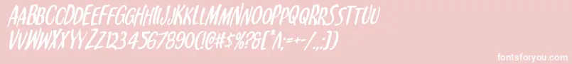 Kennebunkportital Font – White Fonts on Pink Background