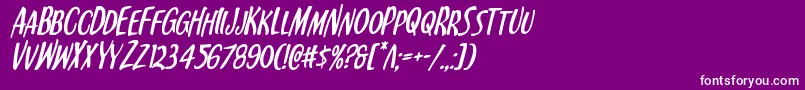 Kennebunkportital Font – White Fonts on Purple Background