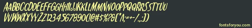 Kennebunkportital Font – Yellow Fonts on Black Background