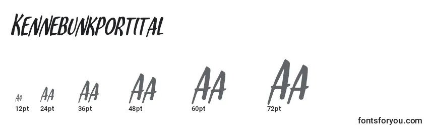 Kennebunkportital Font Sizes