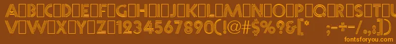 Flaming1 Font – Orange Fonts on Brown Background