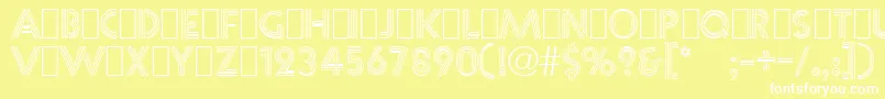 Flaming1 Font – White Fonts on Yellow Background