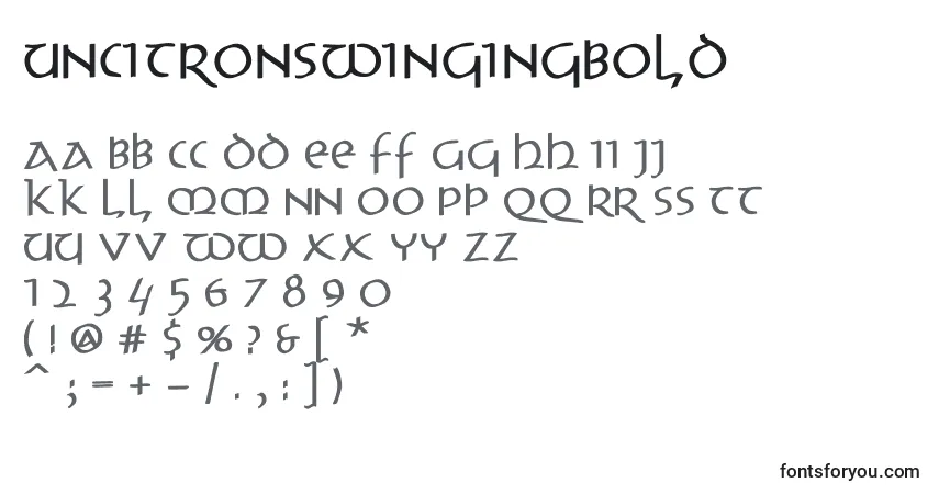 UncitronswingingBoldフォント–アルファベット、数字、特殊文字