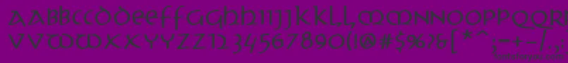 フォントUncitronswingingBold – 紫の背景に黒い文字