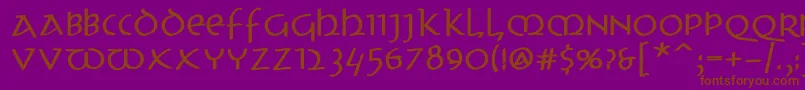 UncitronswingingBold Font – Brown Fonts on Purple Background