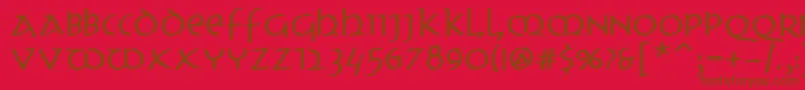 UncitronswingingBold Font – Brown Fonts on Red Background