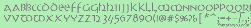 UncitronswingingBold Font – Gray Fonts on Green Background