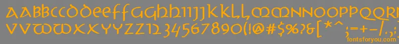 UncitronswingingBold Font – Orange Fonts on Gray Background