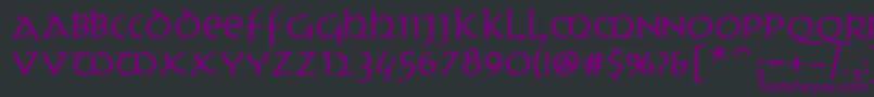 UncitronswingingBold Font – Purple Fonts on Black Background