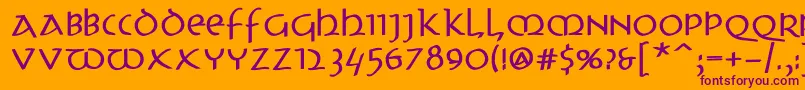 UncitronswingingBold Font – Purple Fonts on Orange Background