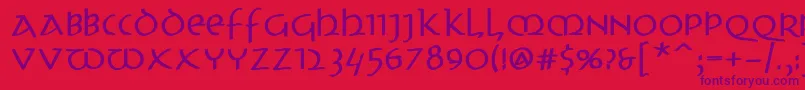 UncitronswingingBold Font – Purple Fonts on Red Background