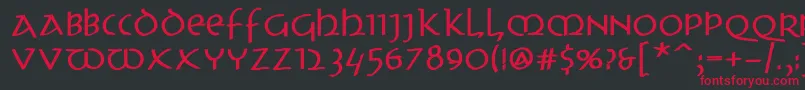 UncitronswingingBold Font – Red Fonts on Black Background