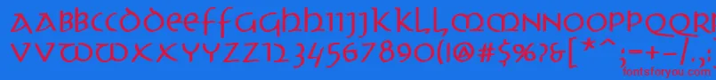 UncitronswingingBold Font – Red Fonts on Blue Background