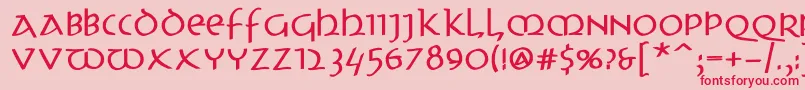 フォントUncitronswingingBold – ピンクの背景に赤い文字