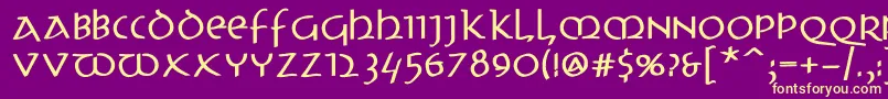 UncitronswingingBold Font – Yellow Fonts on Purple Background