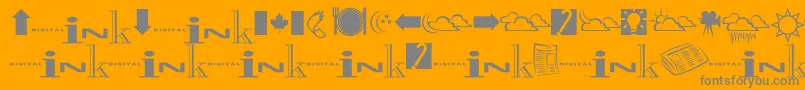 Подробнее о шрифте Inkfontdingbats Шрифт Inkfontdingbats – серые шрифты на оранжевом фоне