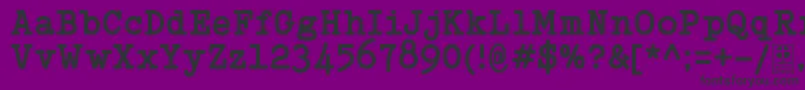 TypowriterBoldDemo Font – Black Fonts on Purple Background