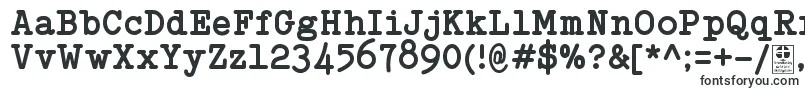 Шрифт TypowriterBoldDemo – заполненные шрифты