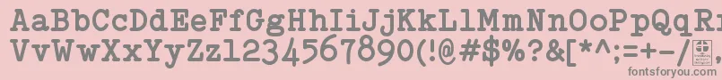 Шрифт TypowriterBoldDemo – серые шрифты на розовом фоне