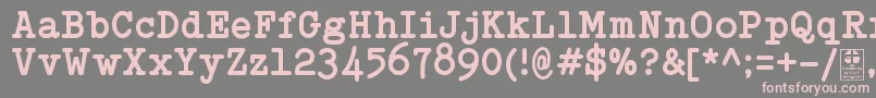 TypowriterBoldDemo Font – Pink Fonts on Gray Background