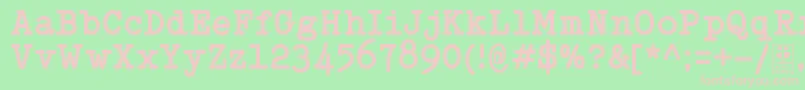 TypowriterBoldDemo Font – Pink Fonts on Green Background