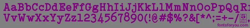 fuente TypowriterBoldDemo – Fuentes Moradas Sobre Fondo Gris
