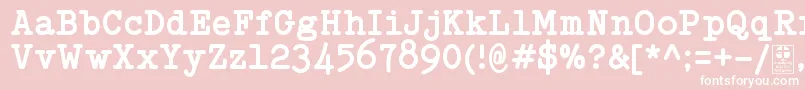 TypowriterBoldDemo Font – White Fonts on Pink Background