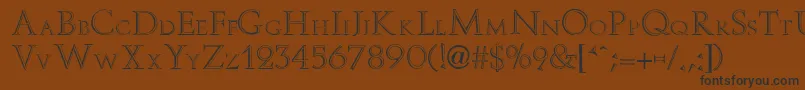 StoweOf Font – Black Fonts on Brown Background