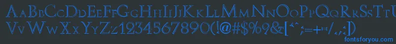 StoweOf Font – Blue Fonts on Black Background