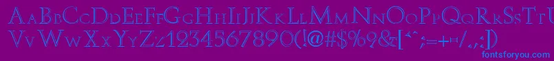 StoweOf Font – Blue Fonts on Purple Background