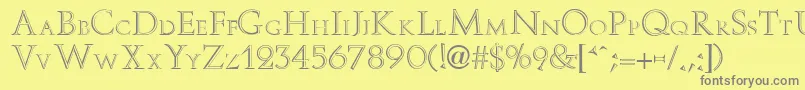 StoweOf Font – Gray Fonts on Yellow Background