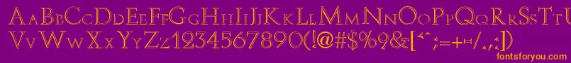 StoweOf Font – Orange Fonts on Purple Background