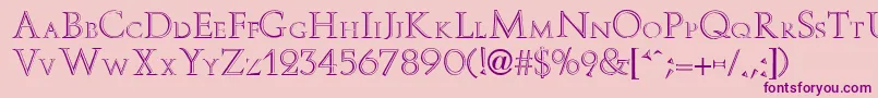 StoweOf Font – Purple Fonts on Pink Background