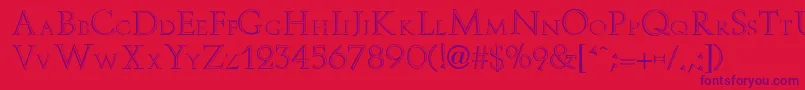 StoweOf Font – Purple Fonts on Red Background