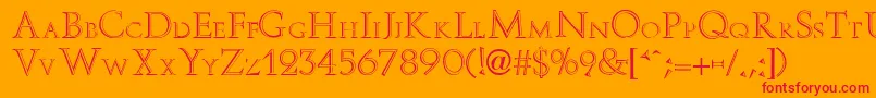 StoweOf Font – Red Fonts on Orange Background