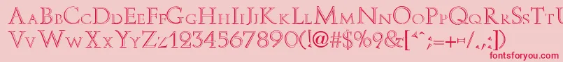 StoweOf Font – Red Fonts on Pink Background