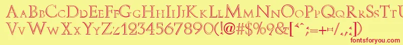 StoweOf Font – Red Fonts on Yellow Background