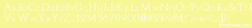 StoweOf Font – White Fonts on Yellow Background