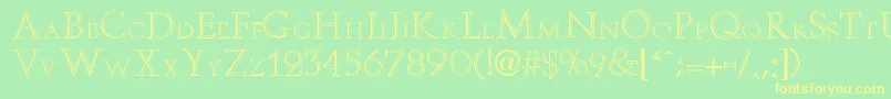 StoweOf Font – Yellow Fonts on Green Background