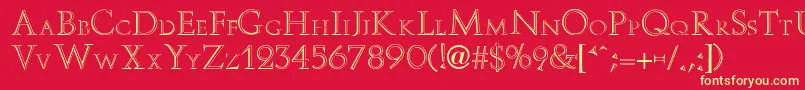 StoweOf Font – Yellow Fonts on Red Background